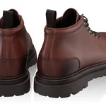 Men Leather Casual Boots 7330 Vitello Brown