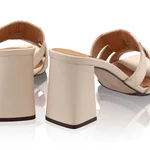 Women Leather Mules 8012 Vitello Nude