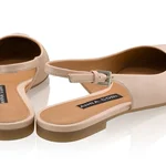 Women Suede Ballerina Flats 8027 Vitello Nude