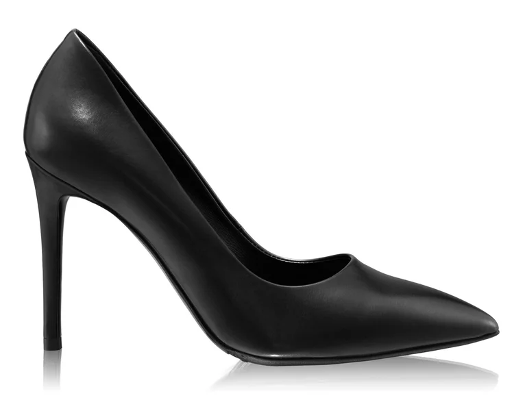 Mid-heel Pointed Toe Pumps 7868 Vitello Black