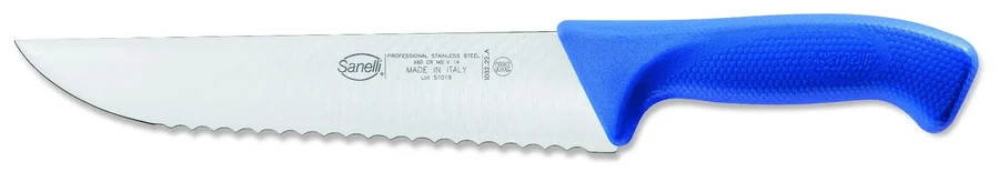 Sanelli Coltello Francese Seghettato Cm.22 Azzurro