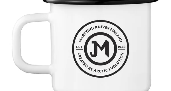 Marttiini Enamel mug, 3,7 dl, white