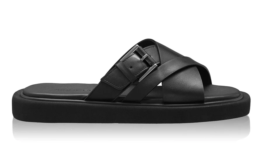 Women Leather Mules 8382 Vitello Black