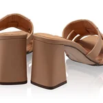 Women Leather Mules 8012 Vitello Cappuccino