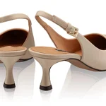 Mid-heel Slingback Pumps 7552 Vitello Beige