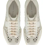 Women leather sport shoes 8385 Bottalato+Intreccio Alb