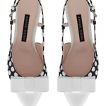 Women's Ballerinas 8384 Tesut Pois+Lac White