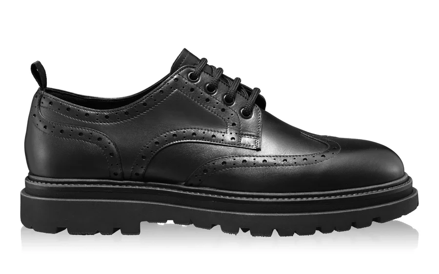 Men Leather Casual Shoes  7319 Vitello Black