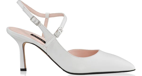 Mid-heel Slingback Pumps 8460 Vitello White