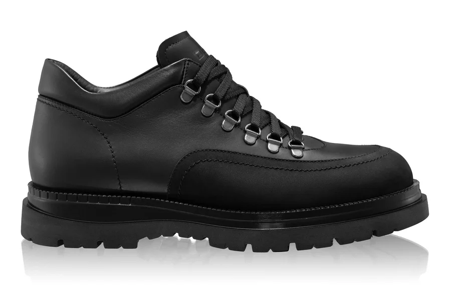 Men Genuine Leather Casual Shoes 7757 Vitello+Nabuck Black