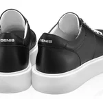 Men genuine leather sports shoes 6897 Vitello Black