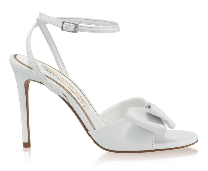 Women Bridal Leather Sandals 8486 Vitello White