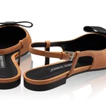 Women's Ballerinas 8384 Vitello Camel+Negru