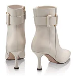 Leather Ankle Boots 8186 Vitello Panna