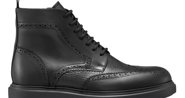 Men leather boots 7679 Vitello Black