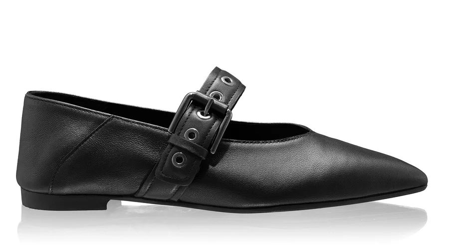 Women Ballerina Flats 8231 Vitello Black