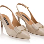 Mid-heel Slingback Pumps 8428 Vitello Beige