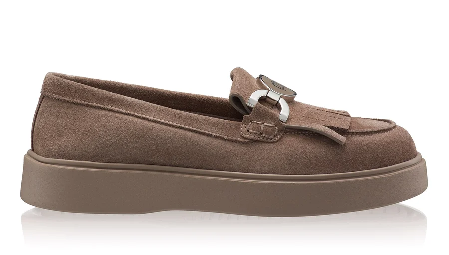 Women Casual Genuine Leather Loafers 8137 Crosta Gri