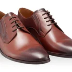 Men Natural Leather Shoes 6851 Vitello Brown