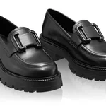 Women Casual Leather Loafers 8165 Vitello Black