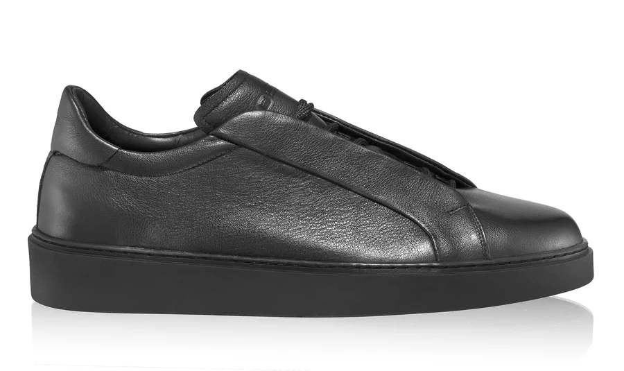 Men Leather Sport Shoes 7772 Vitello Black