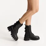 Women Leather Boots 8159 Vitello Black