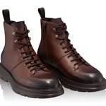 Men Leather Casual Boots 7694 Vitello Brown