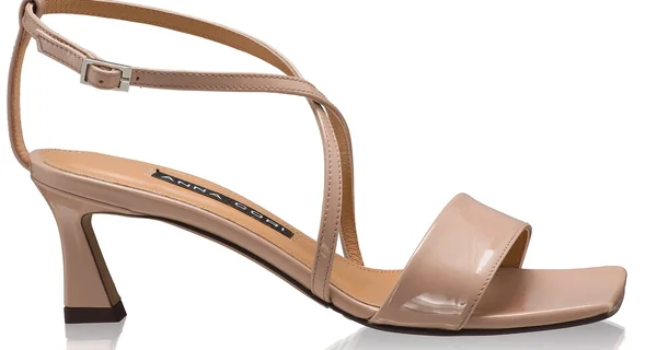 Women Leather Sandals 8482 Patent Nude