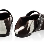 Ballerina Flats 8173 Cavallino Zebra White+Brown