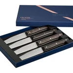 Coffret de 4 couteaux de table Facette Frêne sombre