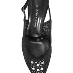Mid-heel Slingback Pumps 8506 Camoscio+Rete Black