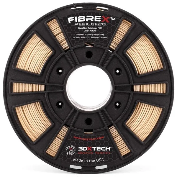 3DXTech FibreX PEEK+GF20 Natural 500g