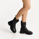 Women's Genuine Leather Ankle-Boots 8163 Vitello Black