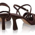 Women Leather Sandals 8481 Camoscio T.Moro