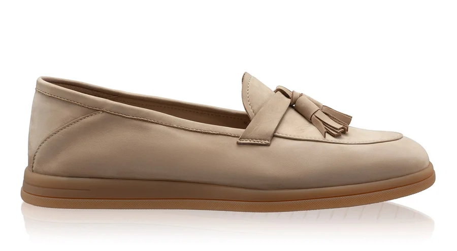 Women Casual Loafers 8002 Nabuck Beige