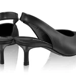 Mid-heel Slingback Pumps 8502 Vitello Black