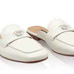 Women Leather Mules 8121 Vitello Panna