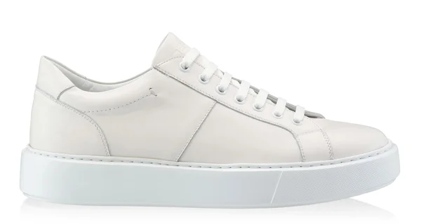 Men genuine leather sports shoes 6897 Vitello White