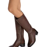 Women Leather Boots 5934 Vitello Brown