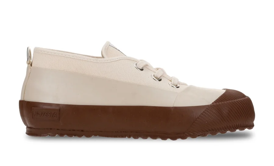 Rubber Sneaker Low ecru/brown