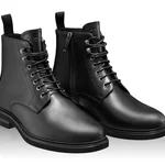 Men Genuine Leather Casual Boots 7332 Vitello Black