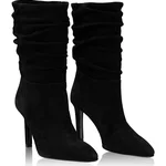 Women Leather Boots 7964 Camoscio Black