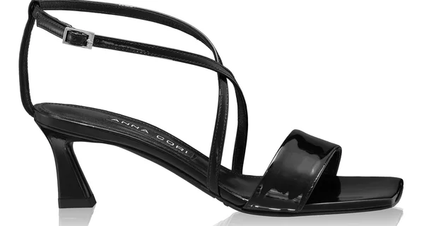 Women Leather Sandals 8482 Patent Black
