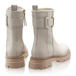 Women's genuine Leather Ankle-Boots 8163 Vitello Panna