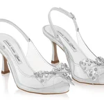 Women Bridal Leather Sandals 8322 Vitello Alb+Vinile