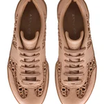 Women leather sport shoes 8385 Vitello+Intreccio Poudre