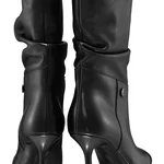 Mid-heel Leather Boots 6476 Vitello Black