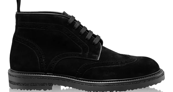 Men Suede Leather Boots 7742 Crosta Black