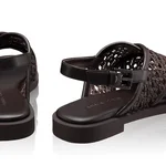 Women Leather Sandals 8380 Vitello+Intreccio T.Moro