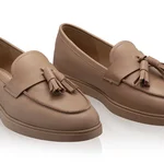 Women Leather Casual Loafers 7517 Vitello Taupe